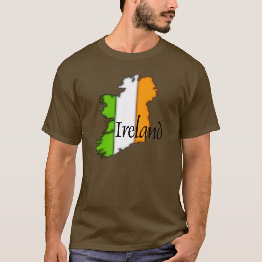 アイルランドの地図 Tシャツ (正面)