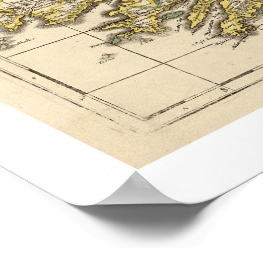 アイルランドの地図Frederik de Wit 1710 ポスター (角)