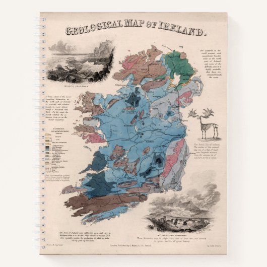 アイルランドの地質図 ノートブック (正面)