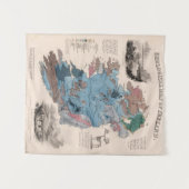 アイルランドの地質地図 タペストリー (正面(横))