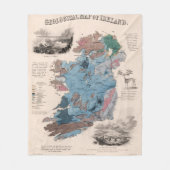 アイルランドの地質地図 フリースブランケット (正面)