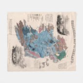 アイルランドの地質地図 フリースブランケット (正面(横))