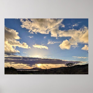 アイルランドの夕日6 Canvas Print ポスター