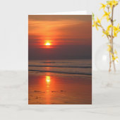 アイルランドの夕日 – 内空白の口グリーティングカード カード (黄色い花)