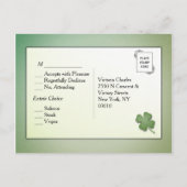 アイルランドの夢の出欠返信は、料理の選択肢付き インビテーションポストカード (裏面)