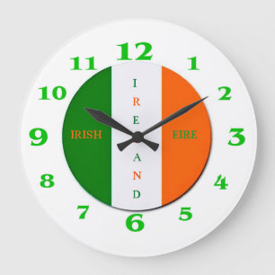 アイルランドの大壁時計国旗 ラージ壁時計