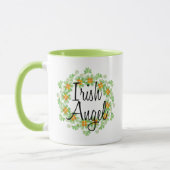 アイルランドの天使のシャムロックのリース マグカップ (左)