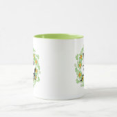 アイルランドの天使のシャムロックのリース マグカップ (中央)