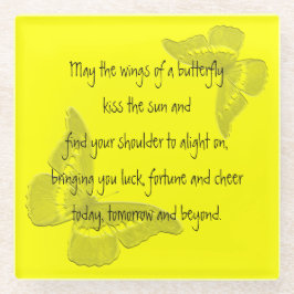 アイルランドの天恵: 蝶の翼 ガラスコースター