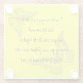 アイルランドの天恵: 蝶の翼 ガラスコースター (裏面)