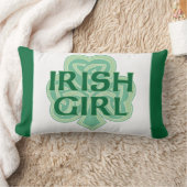 アイルランドの女の子のケルト結び目模様のシャムロック ランバークッション (ブランケット)
