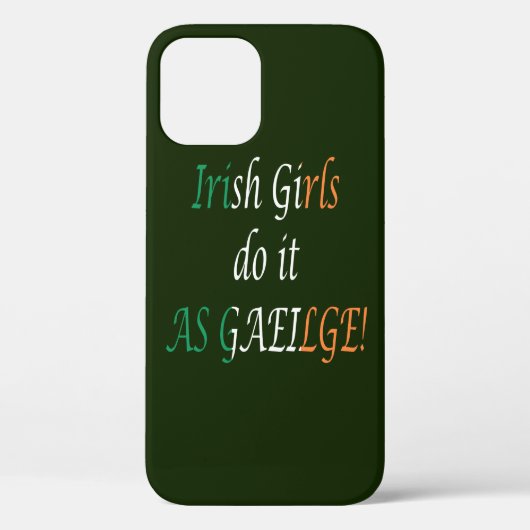 アイルランドの女の子はアイルランド国旗iphcntの上にゲーリージュとしてそれを行う Case-Mate iPhoneケース (裏面)