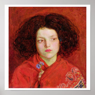 アイルランドの女の子1860年(bで置かれるキャンバスの油 ポスター