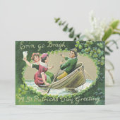 アイルランドの女性と男性とアカザエルの小舟 招待状 (スタンド正面)