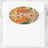 アイルランドの女神アイレファイアリーレッドヘッドジンジャーファイアクイーン 楕円形シール (バッグ)