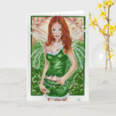 アイルランドの妖精のシャムロックカード カード (黄色い花)