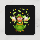アイルランドの妖精 聖パトリックの日 ビール スクエア名刺 (裏面)