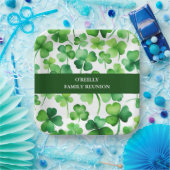 アイルランドの姓の水色シャムロック ペーパープレート (パーティー)