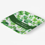 アイルランドの姓の水色シャムロック ペーパープレート (傾斜あり)