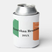 アイルランドの姓カスタム名フラッグカラー懇親会 缶クーラー (缶正面)