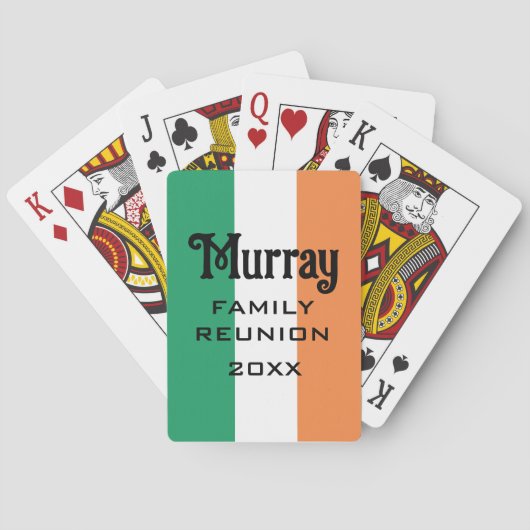 アイルランドの姓カスタム名 トランプ (裏面)