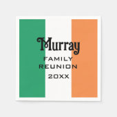 アイルランドの姓 ネーム カスタム スタンダードカクテルナプキン (正面)