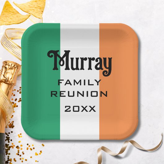 アイルランドの姓 ネーム カスタム ペーパープレート