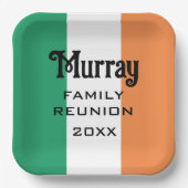 アイルランドの姓 ネーム カスタム ペーパープレート (正面)