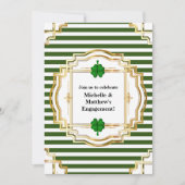 アイルランドの婚約祝いパーティー シャムロック クローバー 招待状 (正面)