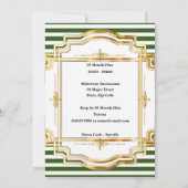 アイルランドの婚約祝いパーティー シャムロック クローバー 招待状 (裏面)