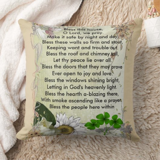 アイルランドの家の天恵の正方形の枕 クッション (ブランケット)