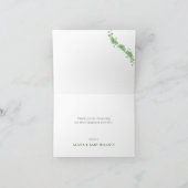 アイルランドの小さなシャムロックの赤ちゃん歓迎会の感謝カード サンキューカード (内部)