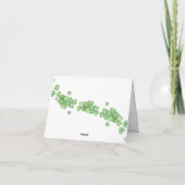 アイルランドの小さなシャムロックの赤ちゃん歓迎会の感謝カード サンキューカード (裏面)