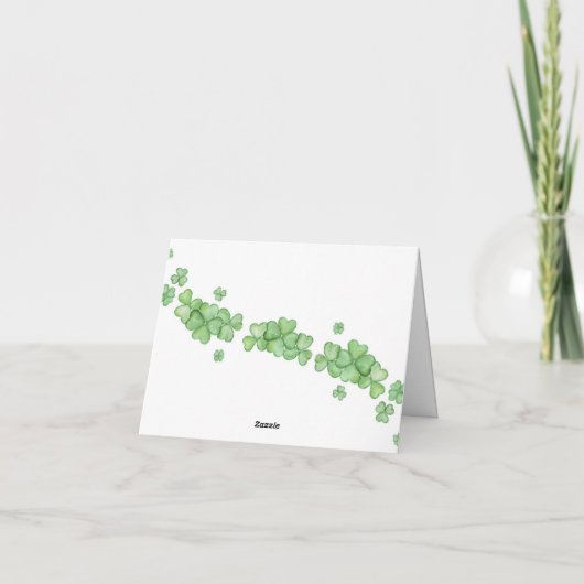 アイルランドの小さなシャムロックの赤ちゃん歓迎会の感謝カード サンキューカード (裏面)