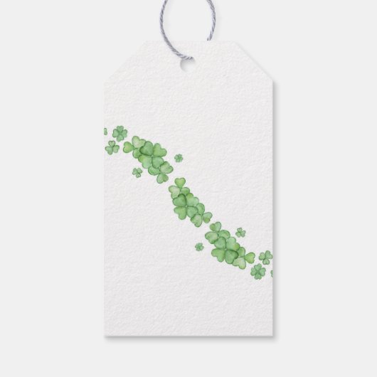 アイルランドの小さなシャムロックベビーシャワーの好意タグ ギフトタグ (裏面)