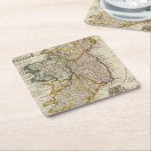 アイルランドの小型の友達 スクエアペーパーコースター (アングル)