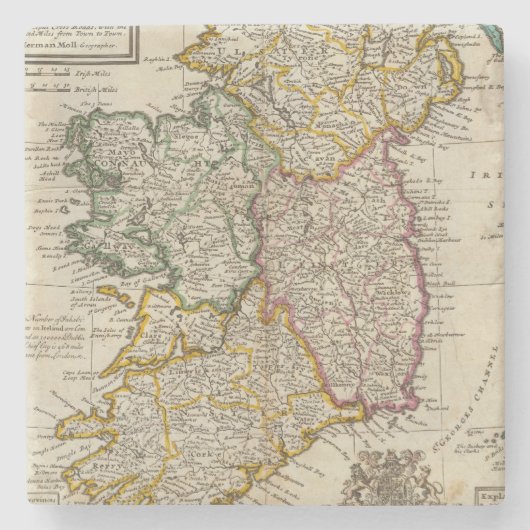 アイルランドの小型の友達 ストーンコースター (正面)