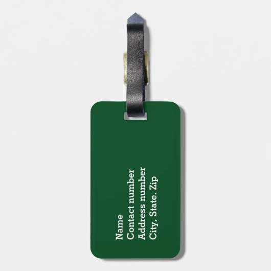 アイルランドの小妖精の帽子が付いているクラシックで幸せな顔 ラゲッジタグ (裏面縦)