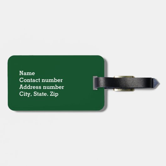 アイルランドの小妖精の帽子が付いているクラシックで幸せな顔 ラゲッジタグ (裏面横)