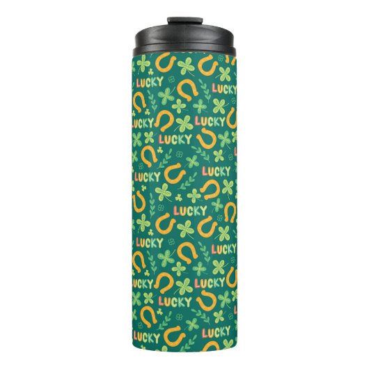 アイルランドの幸運な緑パターン タンブラー (正面)