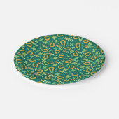 アイルランドの幸運な緑パターン ペーパープレート (アングル)