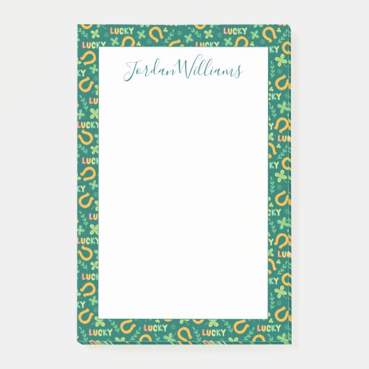 アイルランドの幸運な緑パターン ポストイット (正面)