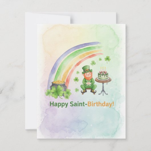 アイルランドの幸運な誕生日カード 3月17日 シーズンカード (正面)