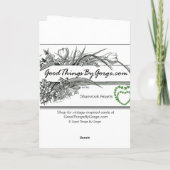 アイルランドの幸運、聖パトリックの日、4シャーロック カード (裏面)