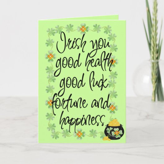 アイルランドの幸運 – Greeting Card カード (正面)