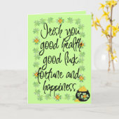 アイルランドの幸運 – Greeting Card カード (黄色い花)