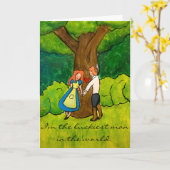 "アイルランドの恋人たち"- 彼からの幸せな記念日 カード (黄色い花)