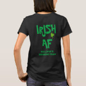 アイルランドの恒常AF飲用チーム、ブラックグリーン Tシャツ (裏面)