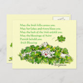 アイルランドの恵みマンガルーラビットシャムロックポストカード ポストカード (正面/裏面)