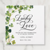 アイルランドの愛の幸せ シャムロックのグリーン フェイバータグ (正面)